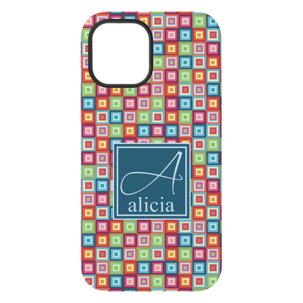 Retro Squares iPhone 15 Plus Tough Case - Back