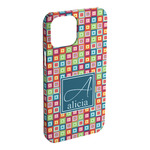Retro Squares iPhone Case - Plastic - iPhone 15 Pro Max (Personalized)