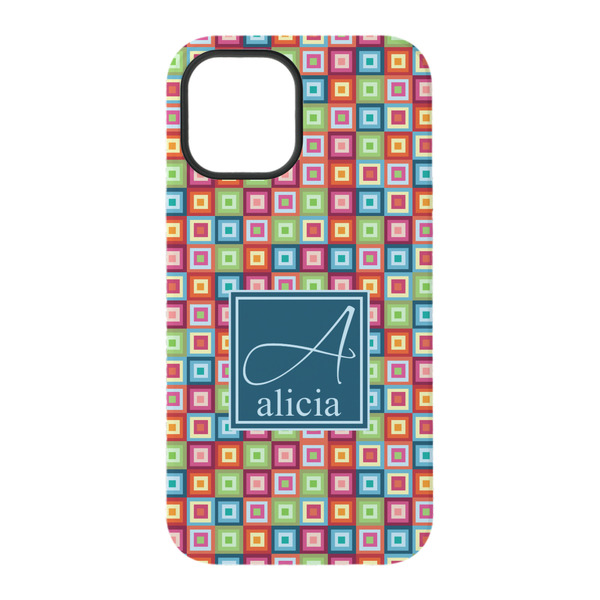 Retro Squares iPhone 15 Tough Case - Back