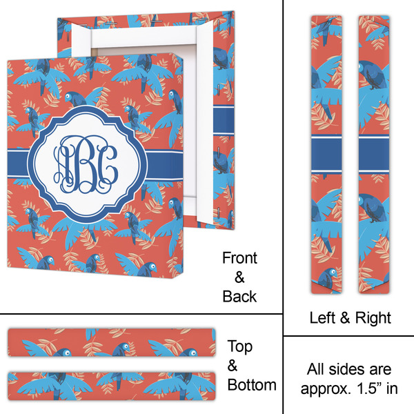 Blue Parrot 11x14 - Canvas Print - Approval