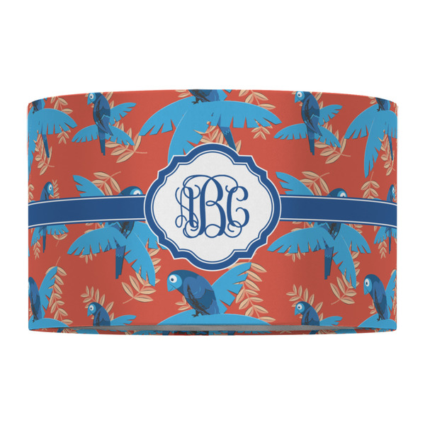 Blue Parrot 12" Drum Lampshade - FRONT (Fabric)