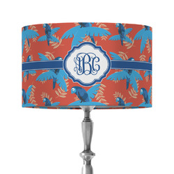 Blue Parrot 12" Drum Lamp Shade - Fabric (Personalized)