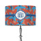 Blue Parrot 12" Drum Lampshade - ON STAND (Fabric)