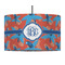 Blue Parrot 12" Drum Pendant Lamp - Fabric (Personalized)