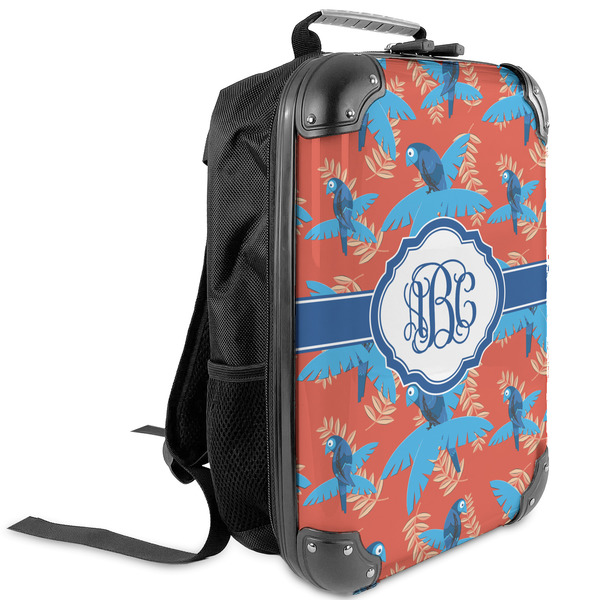 Custom Blue Parrot Kids Hard Shell Backpack (Personalized)