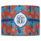 Blue Parrot 16" Drum Lampshade - FRONT (Fabric)