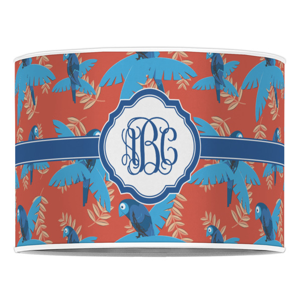 Blue Parrot 16" Drum Lampshade - FRONT (Poly Film)