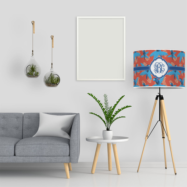 Blue Parrot 16" Drum Lampshade - LIFESTYLE