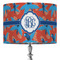 Blue Parrot 16" Drum Lampshade - ON STAND (Fabric)