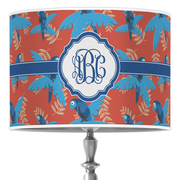 Custom Blue Parrot Drum Lamp Shade (Personalized)