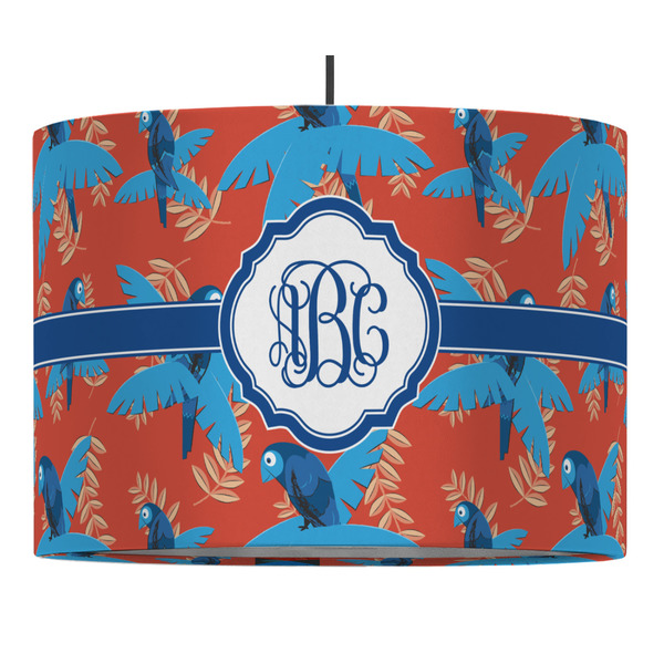 Custom Blue Parrot Drum Pendant Lamp (Personalized)