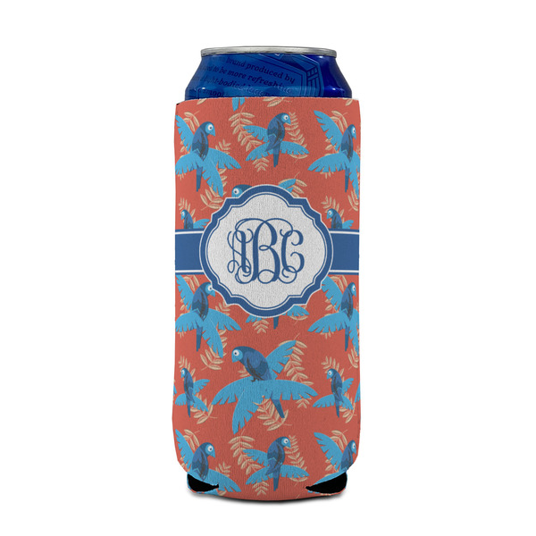 Blue Parrot 16oz Can Sleeve - FRONT (on can)