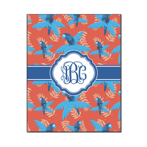 Custom Blue Parrot Wood Print - 16x20 (Personalized)