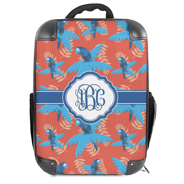 Custom Blue Parrot Hard Shell Backpack (Personalized)