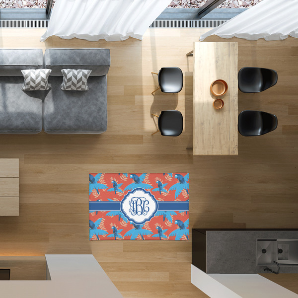 Blue Parrot 2'x3' Indoor Area Rugs - IN CONTEXT