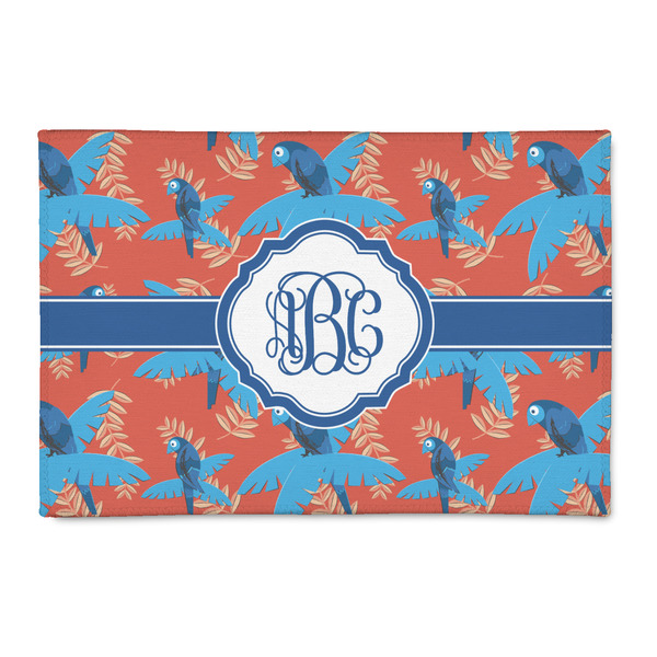 Custom Blue Parrot Patio Rug (Personalized)