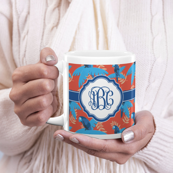 Blue Parrot 20oz Coffee Mug - LIFESTYLE