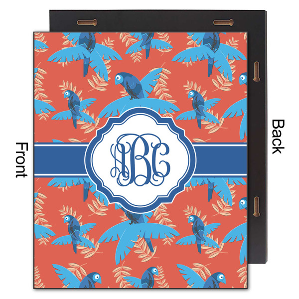 Blue Parrot 20x24 Wood Print - Front & Back View