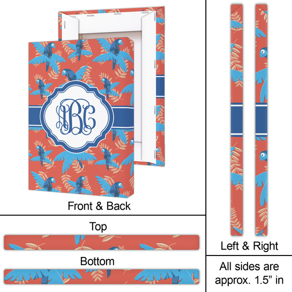 Blue Parrot 20x30 - Canvas Print - Approval