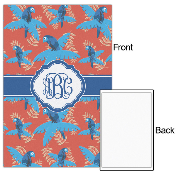 Blue Parrot 20x30 - Matte Poster - Front & Back