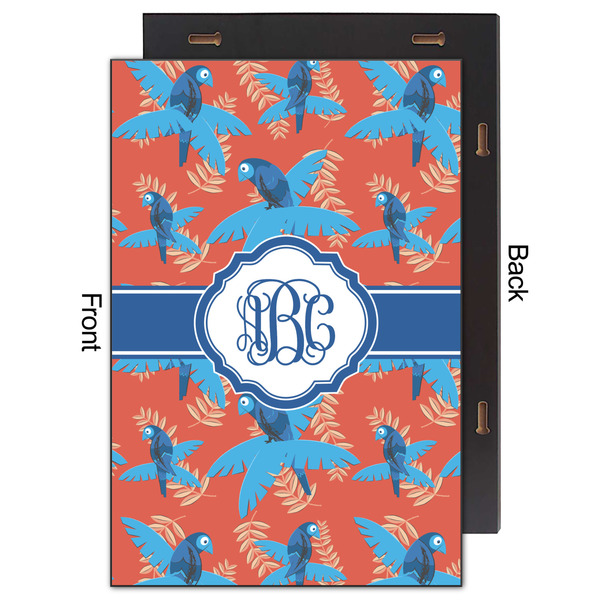 Blue Parrot 20x30 Wood Print - Front & Back View