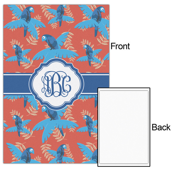 Blue Parrot 24x36 - Matte Poster - Front & Back