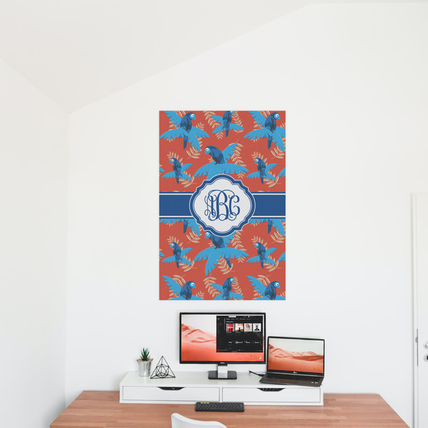 Blue Parrot 24x36 - Matte Poster - On the Wall