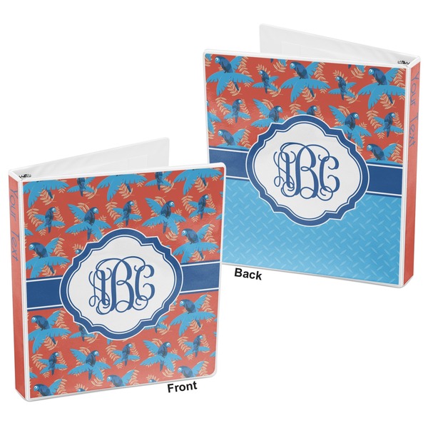 Blue Parrot 3-Ring Binder Front and Back