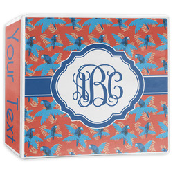 Blue Parrot 3-Ring Binder - 3 inch (Personalized)