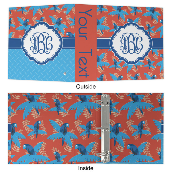 Blue Parrot 3 Ring Binders - Full Wrap - 2" - APPROVAL
