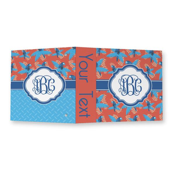 Blue Parrot 3 Ring Binders - Full Wrap - 2" - OPEN OUTSIDE