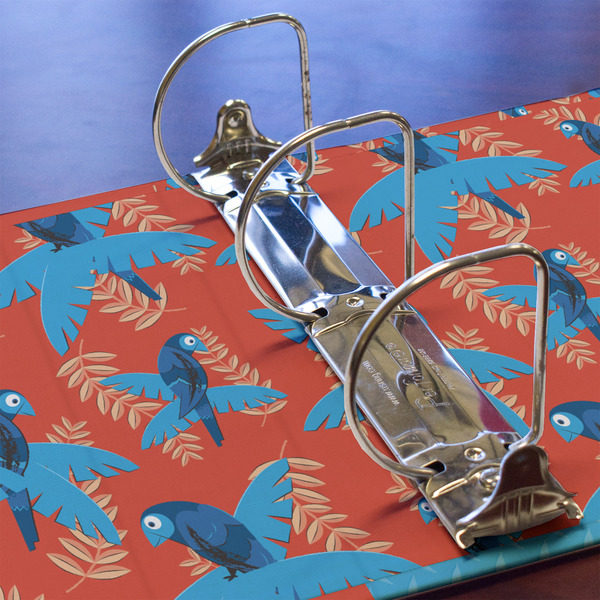 Blue Parrot 3 Ring Binders - Full Wrap - 3" - DETAIL