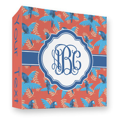 Blue Parrot 3 Ring Binder - Full Wrap - 3" (Personalized)