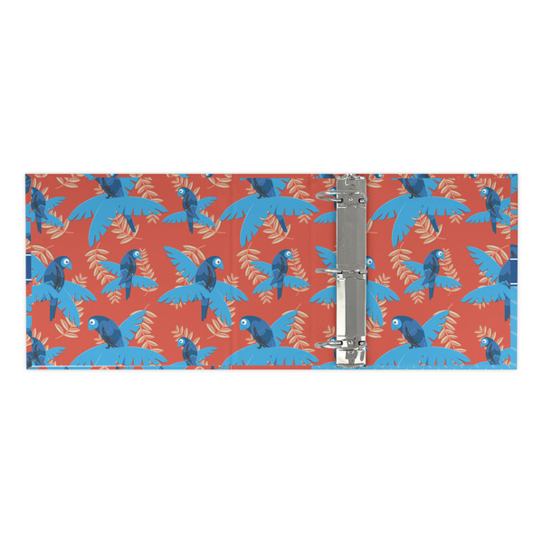 Blue Parrot 3 Ring Binders - Full Wrap - 3" - OPEN INSIDE