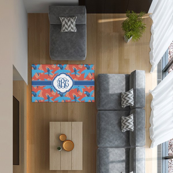 Blue Parrot 3'x5' Indoor Area Rugs - IN CONTEXT