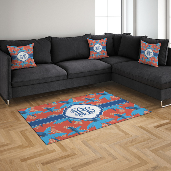 Blue Parrot 4'x6' Indoor Area Rugs - IN CONTEXT