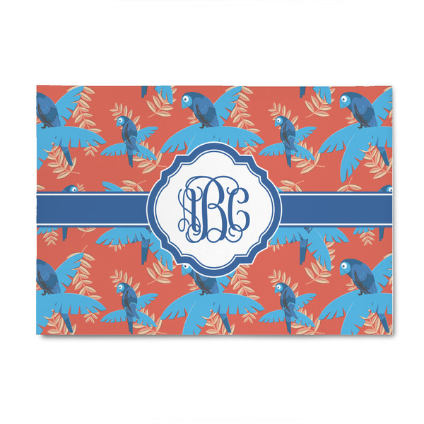 Custom Blue Parrot 4' x 6' Indoor Area Rug (Personalized)