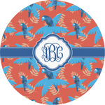 Blue Parrot Multipurpose Round Labels - 5" (Personalized)