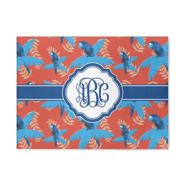 Custom Blue Parrot 5' x 7' Patio Rug (Personalized)