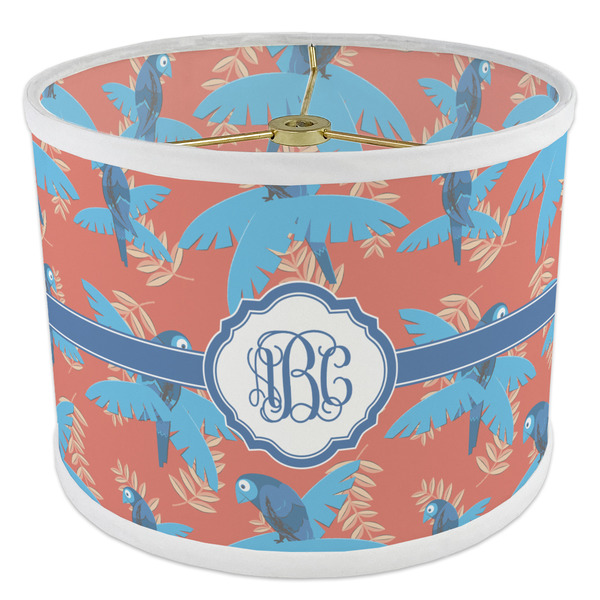 Blue Parrot 8" Drum Lampshade - ANGLE Poly-Film