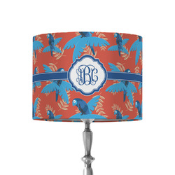 Blue Parrot 8" Drum Lamp Shade - Fabric (Personalized)