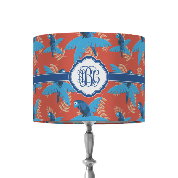 Custom Blue Parrot 8" Drum Lamp Shade - Fabric (Personalized)
