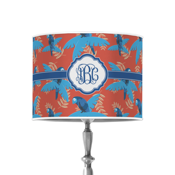 Blue Parrot 8" Drum Lampshade - ON STAND (Poly Film)