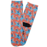 Blue Parrot Adult Crew Socks (Personalized)