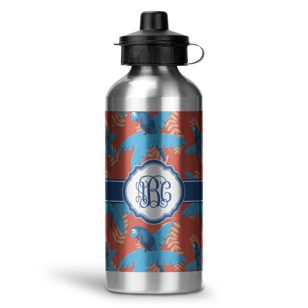 Custom Blue Parrot Water Bottles - 20 oz - Aluminum (Personalized)