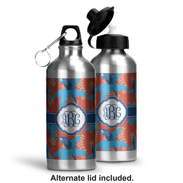 Blue Parrot Aluminum Water Bottle - Alternate lid options