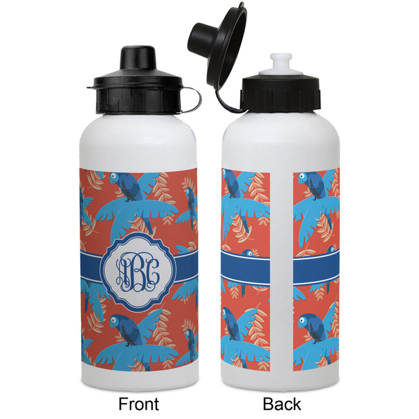 Blue Parrot Aluminum Water Bottle - White APPROVAL