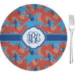 Blue Parrot Glass Appetizer / Dessert Plate 8" (Personalized)