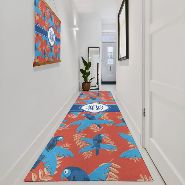 Blue Parrot Area Rug Sizes - In Context (vertical)