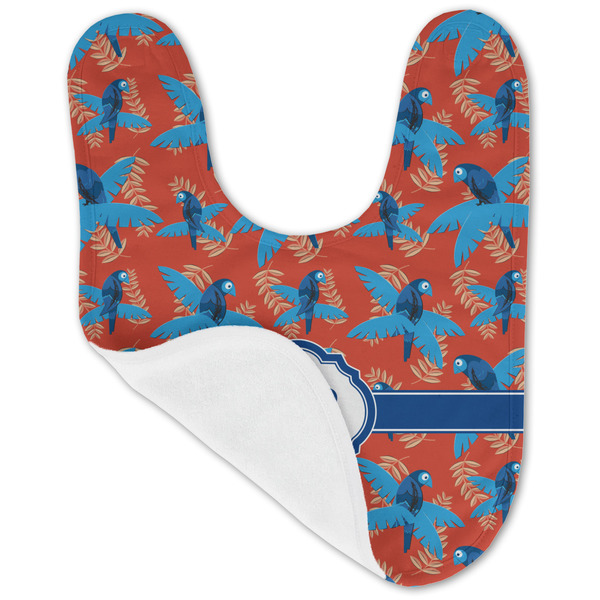 Blue Parrot Baby Bib - AFT folded